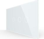 LIVOLO Intrerupator Simplu + Dublu cu Touch LIVOLO cu Rama Din Sticla Standard Italian 4M (Alb) (vl-fc1/2-4w)