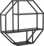Actona Стенна полица SARON 77x77 см, черна (AO0166)