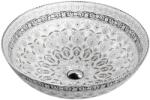Lavita Rosa mosdótál 40x40 cm kerek mosdótálak fehér-fekete-szürke/kő matt 5900378334286 (5900378334286)
