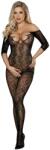 Sexy Elephant® Open Crotch Rose Pattern Black Lace Bodystockings XS-M