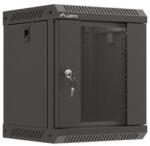 Lanberg 6U falra szerelhető fali rack szekrény 300×300 mm - üvegajtós, fekete (WF11-3306-10B) (WF11-3306-10B)