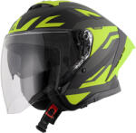 W-Tec Motoros bukósisak W-TEC Voltik Graphic, mosható bélés, intelligens szellőzés, gyorskioldós mikrometrikus pánt, ECE 22.06 biztonsági szabvány sárga M(57-58) (30489-M-2)