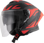 W-Tec Motoros bukósisak W-TEC Voltik Graphic, mosható bélés, intelligens szellőzés, gyorskioldós mikrometrikus pánt, ECE 22.06 biztonsági szabvány piros XXL(63) (30489-XXL-1)