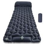 inSPORTline Felfújható matrac beépített pumpával inSPORTline Soultea 190x60x6 cm, kompakt méret, hatékony szigetelés, felfújás beépített pumpával, két szelep Szín: szürke