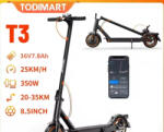 TODIMART Elektromos roller felnőtt TODIMART T3, 350W motor, 36V 7.8AH, 20-30KM hatótávolság - APP