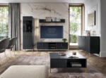 WIPMEB FLINN FL08 komód 2 ajtóval és 3 fiókkal fekete/fekete matt (wipPUFLKO23CCCMZZ5020)