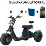 BlueWay TX15 zöld háromkerekű elektromos roller dupla akkumulátorral