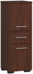 Brius Dulap de baie tip baza, cu 2 usi si sertar, PAL 16 mm, 30x30x85 cm, maro wenge (AK-26992387)