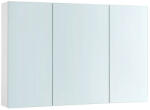 Brius Dulap pentru baie cu oglinda, 3 usi si rafturi reglabile, MDF, 90x15x60 cm, alb (EZ-BBK032W01)