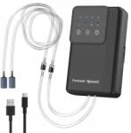  Hordozható Akváriumi Légpumpa, 2 kimenet, szabályozható, 4400mAh, 3W (4400mAh 3W)