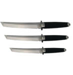 DEPOX Set trei cutite de vanatoare, DEPOX®, otel inoxidabil, argintiu, 43 cm, toc inclus (1099)