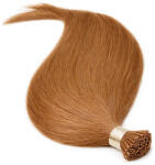 BellaHair Keratinos I-TIP Emberi Póthaj Classic Mikró Gyűrűzéshez Sötétszőke 60cm (Szín #12) (RIT-CL-6012)