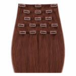 BellaHair Csatos Emberi Póthaj Classic Középbarna Színben 60cm (Szín #6) (RC-CL-606)