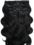 BellaHair Csatos Hullámos Emberi Póthaj Classic Fekete Színben 50cm Body Wave (Szín #1) (RC-CL-BW501)
