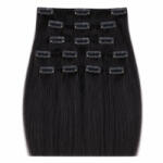 BellaHair Csatos Emberi Póthaj Classic Koromfekete Színben 60cm (Szín #1) (RC-CL-601)