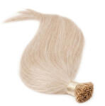 BellaHair Keratinos I-TIP Emberi Póthaj Classic Mikró Gyűrűzéshez Világos Platinaszőke 50cm (Szín #60) (RIT-CL-5060)