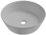  COPEN matt középszürke kerek, pultra ültethető kerámia mosdótál, 430x430x130 mm (C-15-215MG)