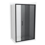  Tolóajtós zuhanyajtó ATLAS BLACK 1400x1950 mm sötétített víztiszta üveg, fekete keret, 6 mm (C-02-B4140)
