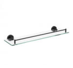  MINOTTI DARK ELEGANCE szögletes üvegpolc, fekete konzol (50737B)