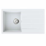  MILO METRO 760 x 440 x 195 mm gránit mosogató - Magnézium fehér (Magnesia white) (MET-M-1KDO)