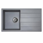  MILO METRO 760 x 440 x 195 mm gránit mosogató - Antracit (Diamond Grey) (MET-D-1KDO)