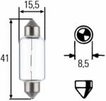 HELLA Bec Hella C15W 12V 15W SV8 5 (10294907)