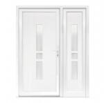 Bastion Usa exterior dubla PVC GISELA, 1400x2050 mm, deschidere dreapta, alb