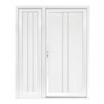 Bastion Usa exterior dubla PVC OLIVIA, 1400x2050 mm, deschidere stanga, alb