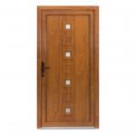 Bastion Usa intrare PVC Lola, 980x2000, deschidere stanga privit din interior, culoare stejar auriu pe ambele fete