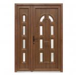 Bastion Usa exterior dubla PVC MAGNOLIA, 1400x2050 mm, deschidere stanga, alb interior-nuc exterior