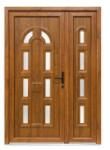 Bastion Usa exterior dubla PVC MAGNOLIA, profil Klass, 1400x2050 mm, deschidere dreapta, alb stejar auriu