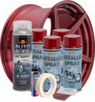 AVEX Kit complet reparatie si vopsire jante culoare Rosu Burgundy Metalizat, V4 (AVX-KVJ-RV4) - vagauto