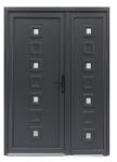 Bastion Usa exterior dubla PVC LOLA, 1400x2050 mm, deschidere dreapta, alb interior-gri antracit exterior