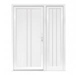 Bastion Usa exterior dubla PVC OLIVIA, 1400x2050 mm, deschidere dreapta, alb