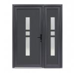 Bastion Usa exterior dubla PVC GISELA, 1400x2050 mm, deschidere dreapta, alb interior-gri antracit exterior
