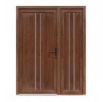 Bastion Usa exterior dubla PVC OLIVIA, 1400x2050 mm, deschidere dreapta, nuc