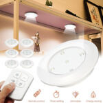 AVEX Set 6 Lampi LED Wireless, autoadezive, cu telecomanda, pentru iluminat scari sau mobilier (AVX-KX5775)