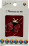 Jolie Martisor Brosa Mica in Cutie, Jolie, Dimensiune Brosa 2.5-3cm, Material Metal, Model Buburuza, Cutie Alba (134732)