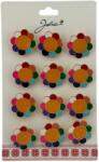 Flippy Set 12 Brose Martisor pentru Copii, Jolie, Model Floare care Zambeste, Multicolor (128205)