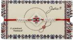 Flippy Martisor Traditional Bratara Norocoasa, Jolie, Model Romb Multicolor, Bratara Martisor pentru Copii, din Plastic/Textil, Snur Alb/Rosu (165489)