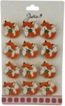 Flippy Set 12 Brose Martisor pentru Copii, , Jolie, Model Vulpe cu Trifoi, Portocaliu (134013)