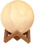 Flippy Lampa de veghe in forma de luna 3D Moon Light Alb Cald, alimentare baterii, stand plastic inclus, 8 cm, Flippy (123061)
