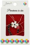 Flippy Martisor Brosa, Jolie, Model Potcoava cu Floare Alba, Metal Emailat in Culori, Sistem de Prindere cu Ac, Dimensiune 2.5-3 cm, Ambalaj Individual cu Design, Multicolor (134771)