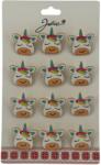 Flippy Set 12 Brose Martisor pentru Copii, Jolie, Model Unicorn cu Ochii Inchisi, Multicolor (128236)