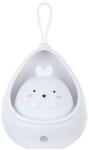 Flippy Lampa de veghe portabila cu 2 moduri de functionare Flippy, silicon non-toxic, reincarcabila USB, senzor miscare, alb, iepuras (116265)