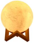Flippy Lampa de veghe luna 3D Moon Light, lumina LED alb cald, alimentare baterii, stand din plastic, 20 cm, Flippy (104647)