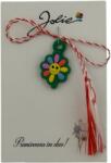 Jolie Martisor pentru Copii, Jolie, Material Cauciuc, Ambalaj Carton cu Design, Multicolor, Model Floare (165200)