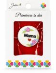 Flippy Martisor Brosa Mica in Cutie, Jolie, Dimensiune Brosa 2, 5-3 cm, Material Metal, Model Cerc Mama, Alb (134735)