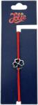 Jolie Martisor Bratara Inox pentru Copii, Jolie, Model Trifoi, din Inox si Metal Inox, Snur Rosu, Argintiu (165173)