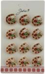 Flippy Set 12 Brose Martisor Primavara, Jolie, Model Potcoava cu Pietre, Buburuza si Floare, Multicolor (128295)